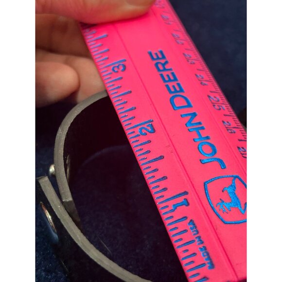 Black faux Leather Cuff Bracelet Paparazzi Little Rock star twinkle twinkle - Picture 7 of 8